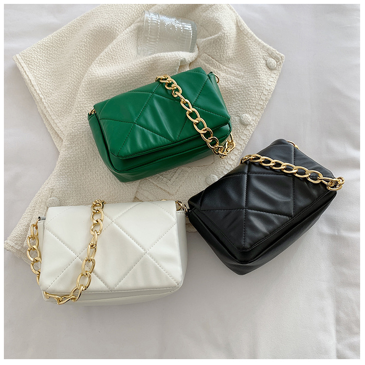 Fashion Rhombus Chain Bag Women's Autumn And Winter 2022 Rhombus Embossed Bag display picture 5