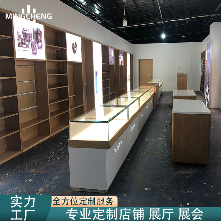 华为手机展示柜烤漆木质苹果柜台中岛柜专卖店数码电子产品展示柜