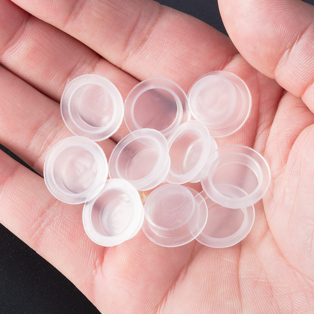 Disposable tattoo color cup translucent flat bottle mouth puncture tool accessories