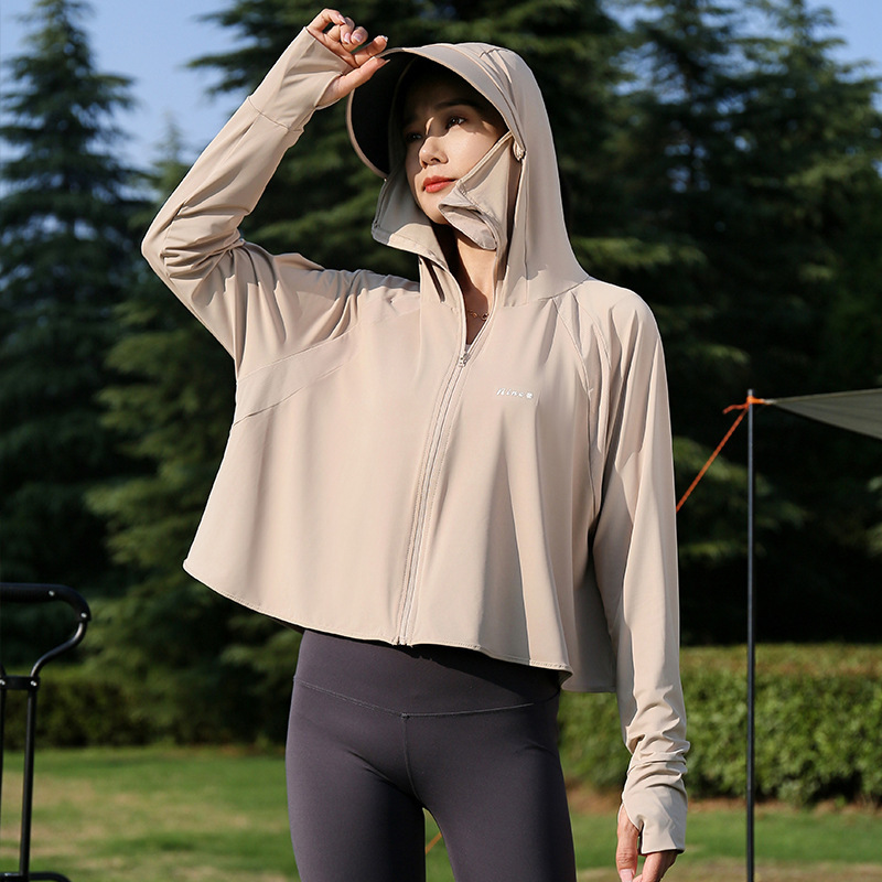Moxun ロマンチックなアイスシルク日焼け止め服女性のための夏 2025 新しいルーズショール upf50 + 抗 UV 日焼け止め服|undefined