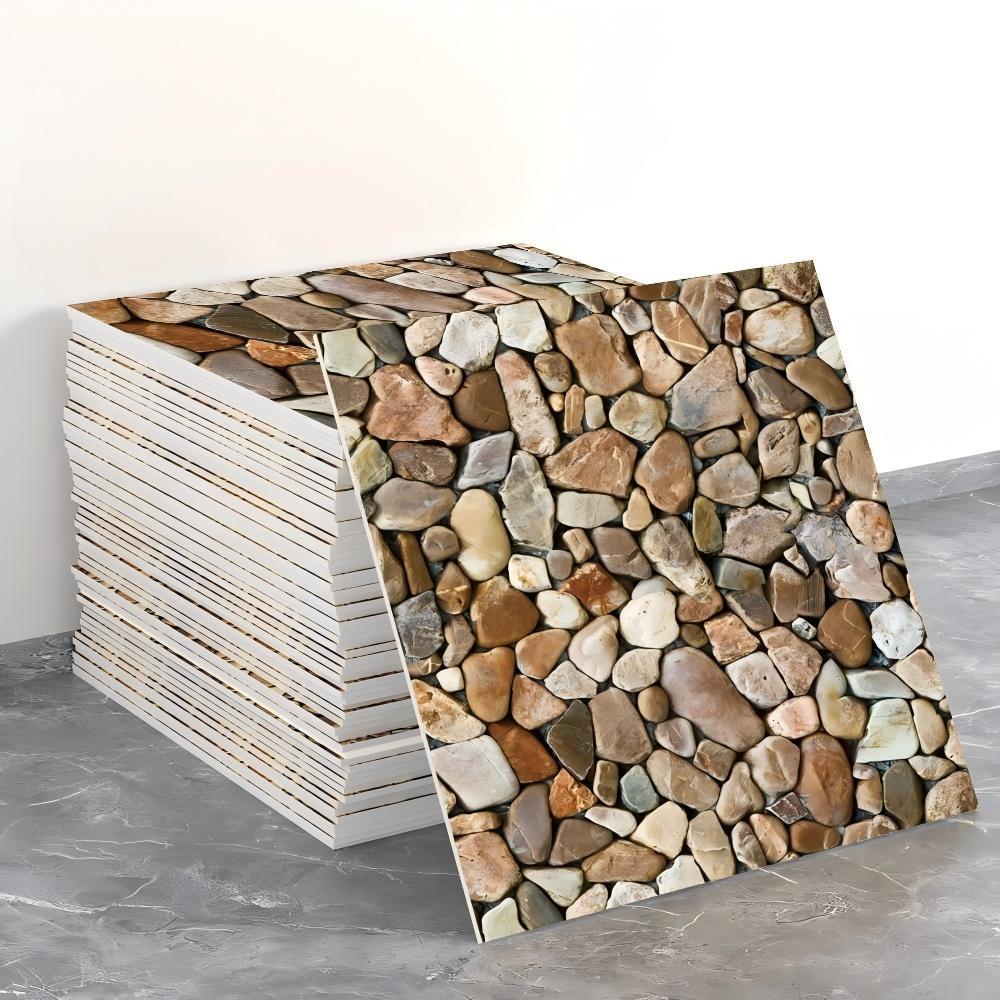 Autoadhesivo impermeable imitación de azulejos de pared de aluminio placa de plástico renovación decoración de cocina de mármol pegatinas de pared de baño