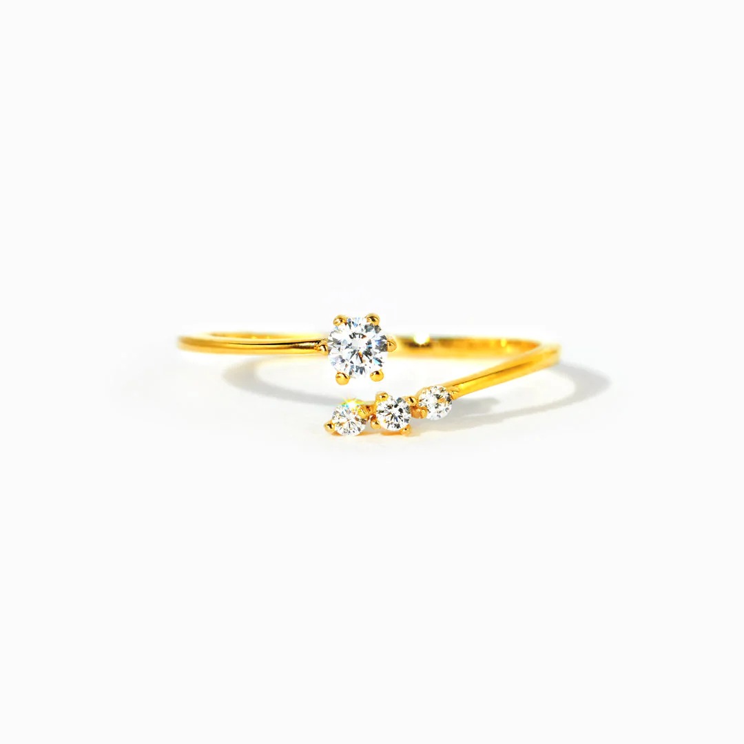 2g Weight 925 Sterling Silver Zircon Geometric Rings 925 Sterling Silver Rings