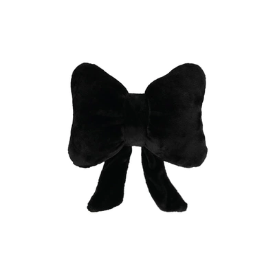 Plush Car Headrest and Lumbar Support: Waist support - rabbit-hair-bow-ribbon-waist-black