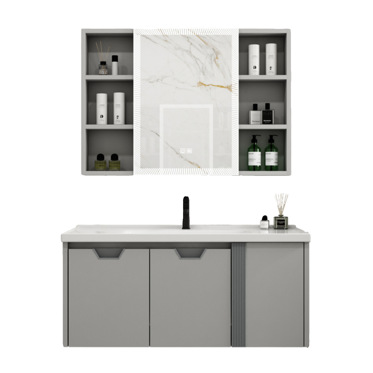 Nuevo gabinete de baño de panal de abeja grueso cerámica integral lavabo moderno simple lavabo