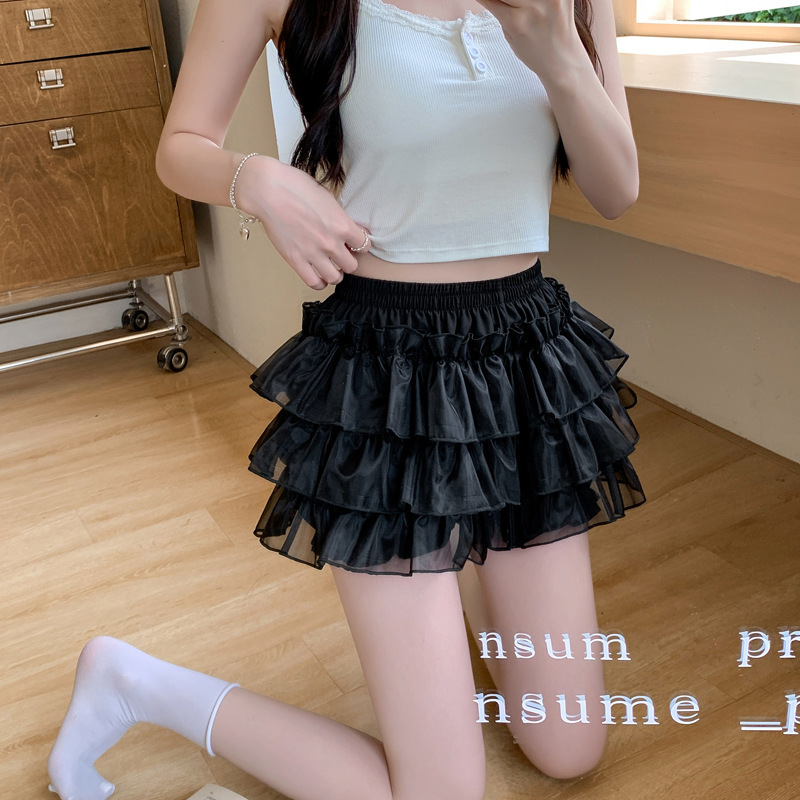かわいいレギンスロリータパンプキンパンツスカートサポート安全パンツ女性夏露出防止屋外で着用可能jkチュチュスカート犬ショート|undefined