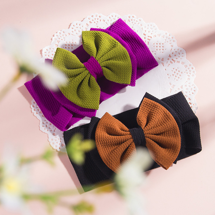 Fashion Children's Solid Color Double-layer Bowknot Hairband display picture 26