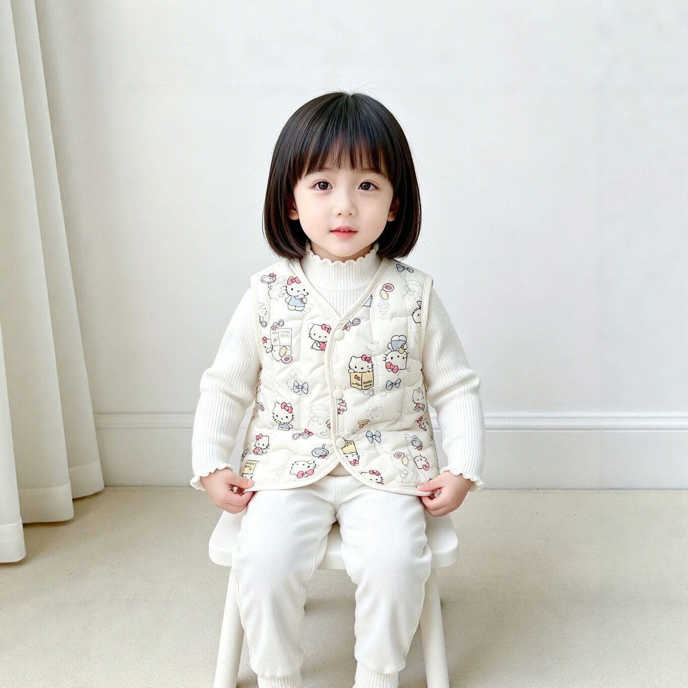 Children's vest, thick fleece-lined, warm, outerwear, innerwear, baby cotton vest, autumn and winter children's clothing