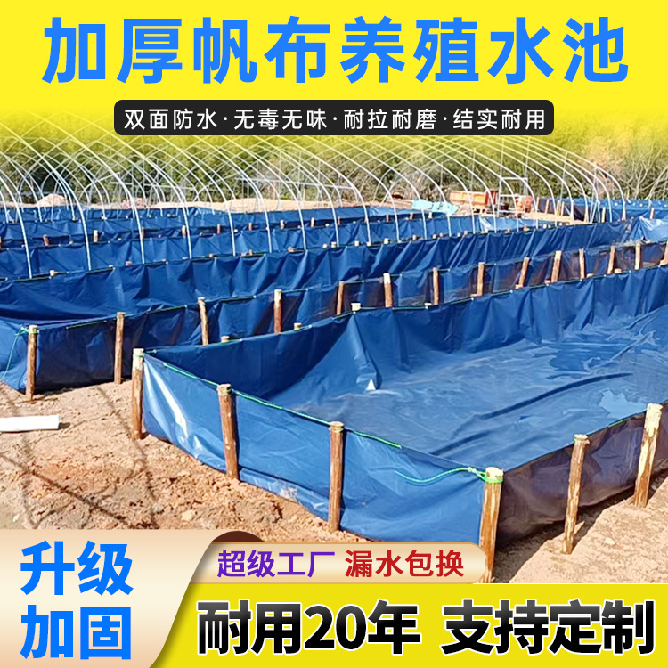 帆布鱼池防水布养鱼水箱家用游泳池篷布蓄水池加厚刀刮布养殖水池