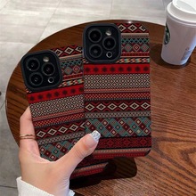 流行欧美风简约贴皮图腾iphone16 promax苹果16e14手机壳11防摔xs