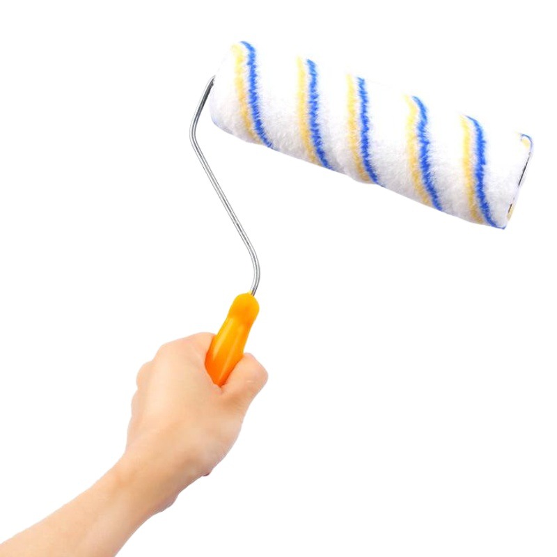 Cepillo de rodillo de cerdas suaves Rodillo de cerdas largas Cepillo de rodillo de pintura de látex Rodillo de pintura Cepillo de rodillo de ángulo no muerto de 9 pulgadas