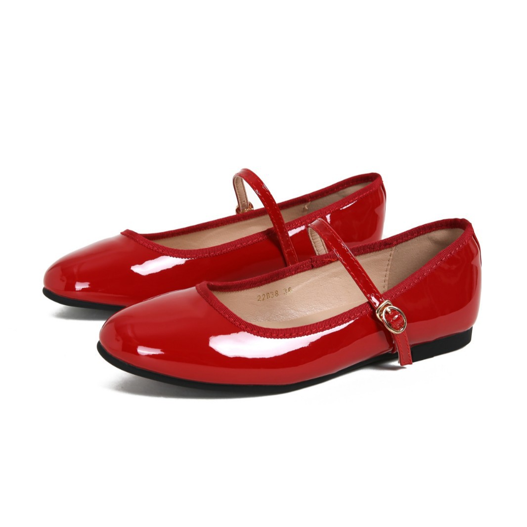 Grape Mom Same Style 2025 New Mary Jane Veratile One-Strap Shallow Mouth Soft Sole Ballet Round Toe Summer Women'_vogvips.com
