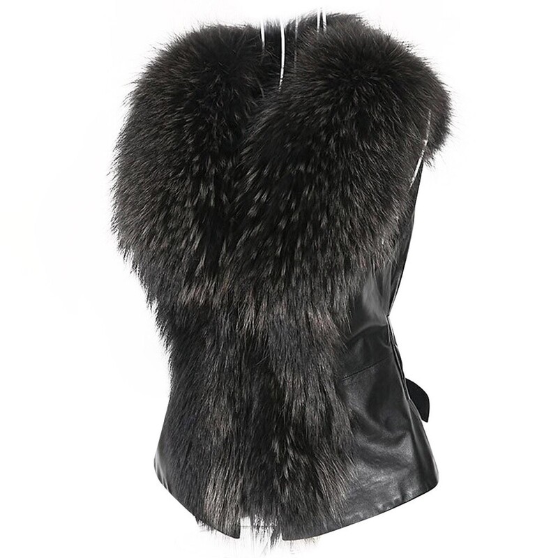 Fur Waistcoat Vest Jacket Sleeveless Winter Tight Warm Coat Vest Fashion Thickened Imitation Fur Coat