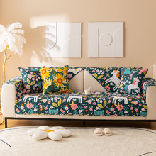 2022新款纯棉布艺沙发垫四季通用沙发垫客厅坐垫抱枕组合沙发套