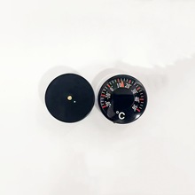 厂家供应外径20mm微型圆形温度计双金属感温塑料温度计