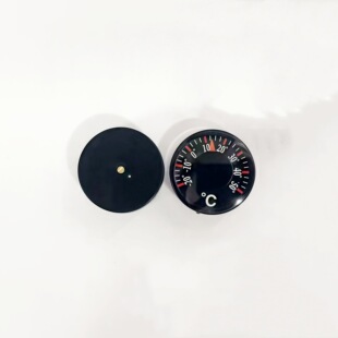 Factory supply outer diameter 20mm miniature round thermometer bimetal temperature sensing plastic thermometer
