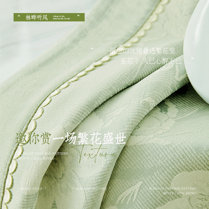 Nuevo Jacquard de alta precisión de alta gama cortinas ligeras de lujo cortinas de alquiler de alta sombreado cortinas acabadas Shaoxing Keqiao cortinas al por mayor