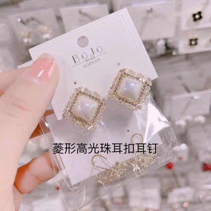 Fashionable artificial geometric stone inlay with zircon