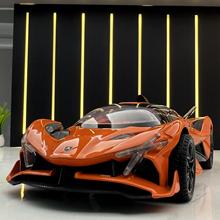 新豪迪合金车模1:24阿波罗太阳神跑车回力儿童玩具车音乐模型摆件