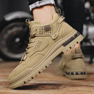 Cross-Border Men's shoes autumn and winter New Martin boots fashion outdoor work shoes fashion casual shoes Korean high-top shoes generation