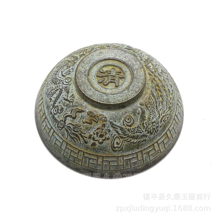 Bronze wholesale antique dragon and phoenix pattern Bronze Cup set wholesale antique bronze crafts wholesale