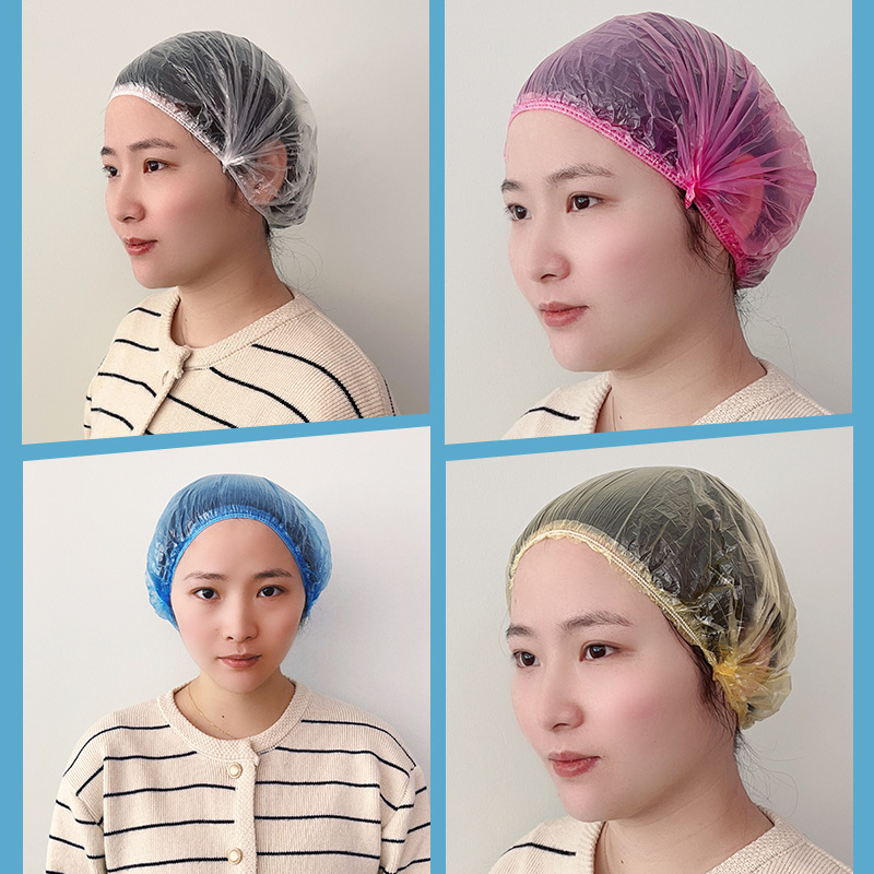 使い捨てバスキャップ卸売、特大、厚手、透明、防水、女性用入浴、シャワー、オイルヘアマスク、プラスチックヘッドカバー|undefined