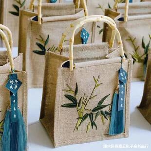 工厂 直销 古风包女包国风刺绣包亚麻布袋竹编手提包旗袍竹手提袋-阿里巴巴