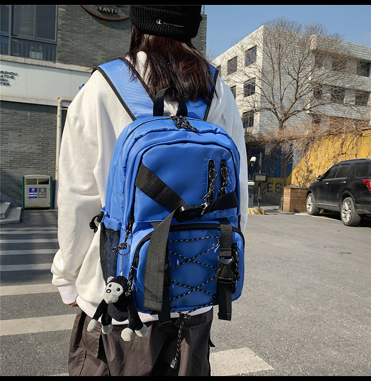 Fashion Solid Color Lace-up Big Capacity Backpack Wholesale 30*12*41cm display picture 25