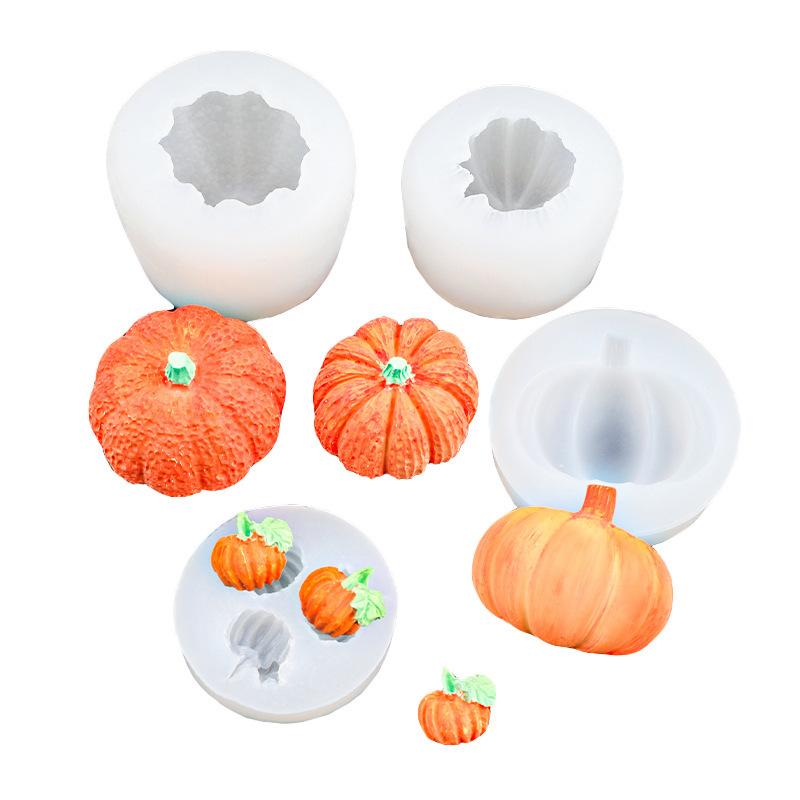 カボチャの大きさのカエデの葉のハロウィーンのテーマセットは砂糖のシリコンの金型の手作りのチョコレートのムースの装飾のゴムをひっくり返します。|undefined