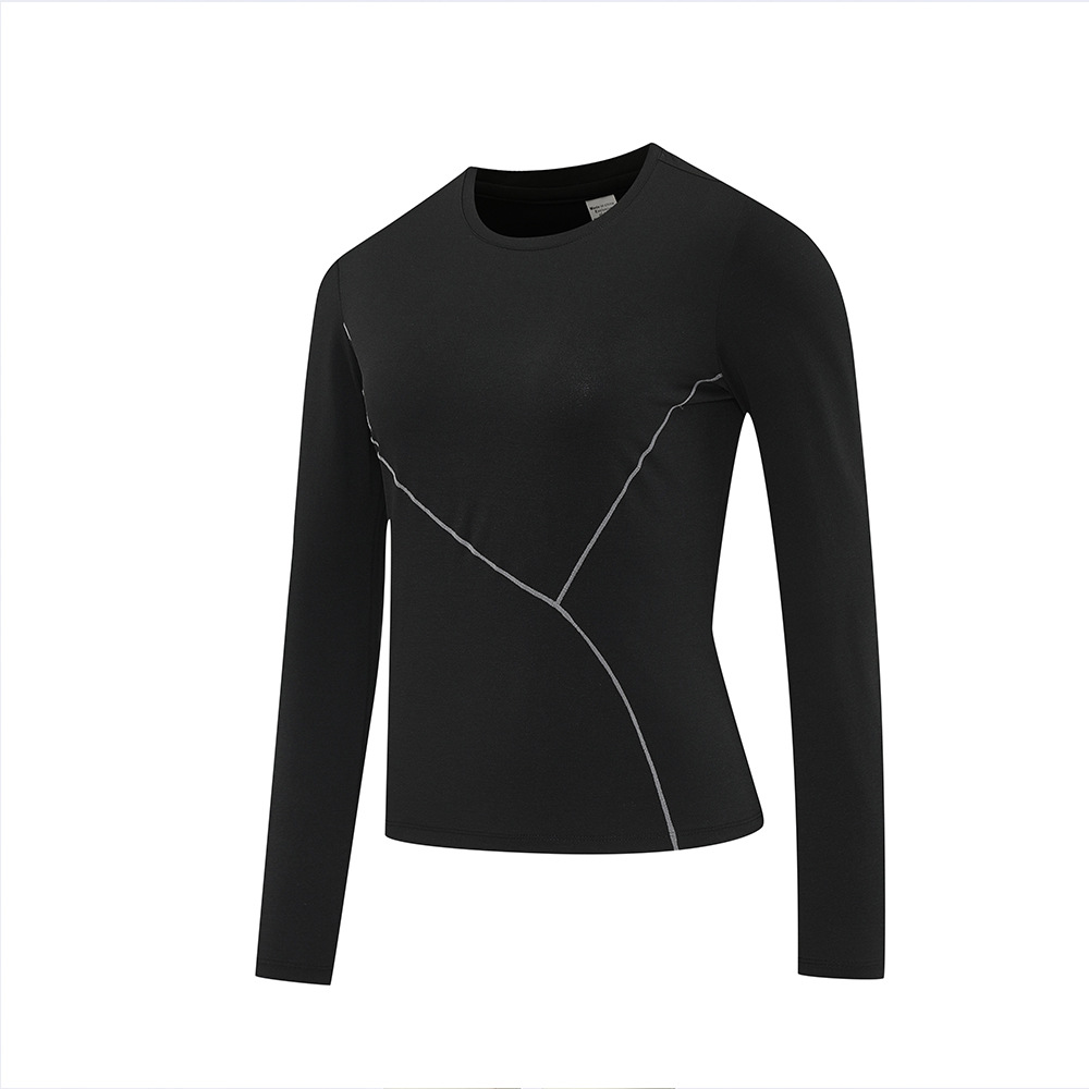 Transfronterizos Lulu otoño y invierno mujeres deportivas ociosas camisetas de manga larga ropa de moda fábrica de leggings al por mayor