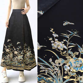 《SY019兰桂齐芳》国风马面裙汉服提花面料织金锦缎妆花服装布料