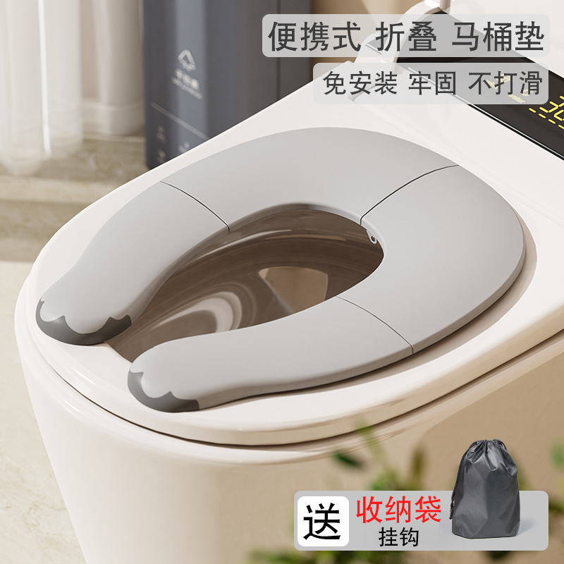 Baby Toilet Seat Large Toilet Seat for Boys and Girls Special Cushion Potty for Outings Foldableable Storage