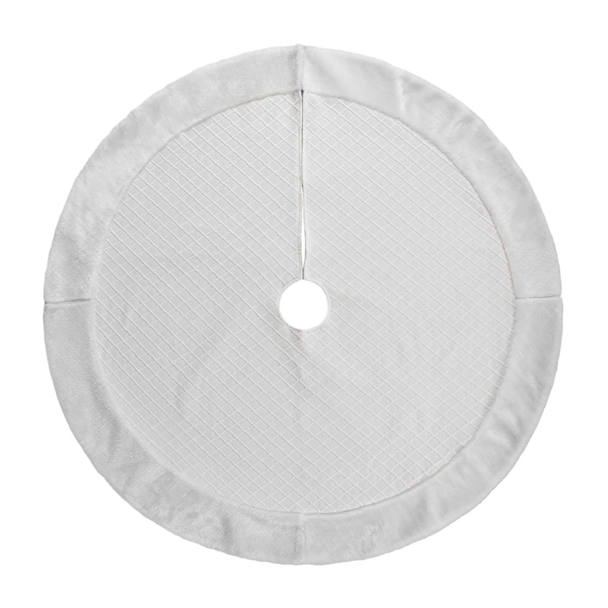 Navidad transfronteriza de 60 pulgadas falda de árbol Una variedad de árbol de Navidad de punto delantal decoración de tamaño pequeño falda de Navidad atmósfera de vacaciones