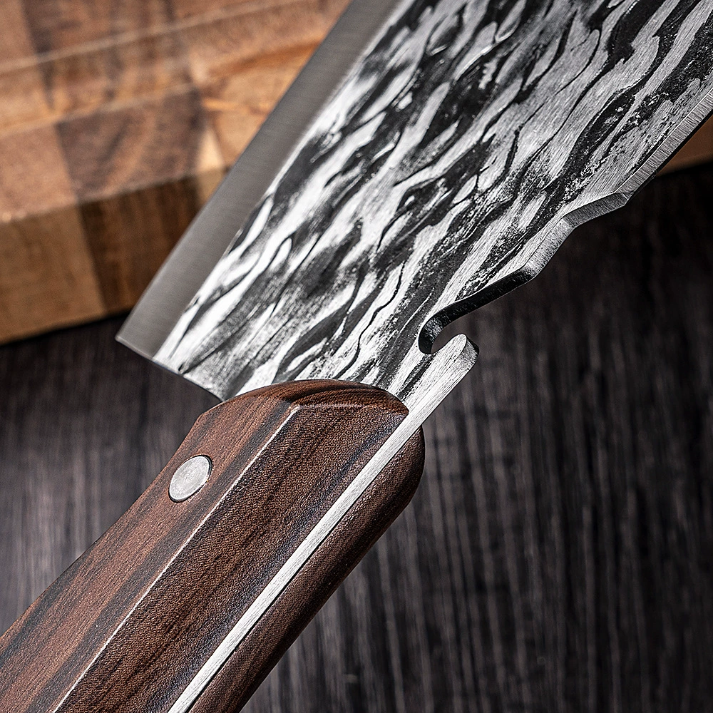 The same style of internet celebrity spot double-edged kitchen knife kitchen household chopping knife forging front cut back cut dual-purpose chef knife tool