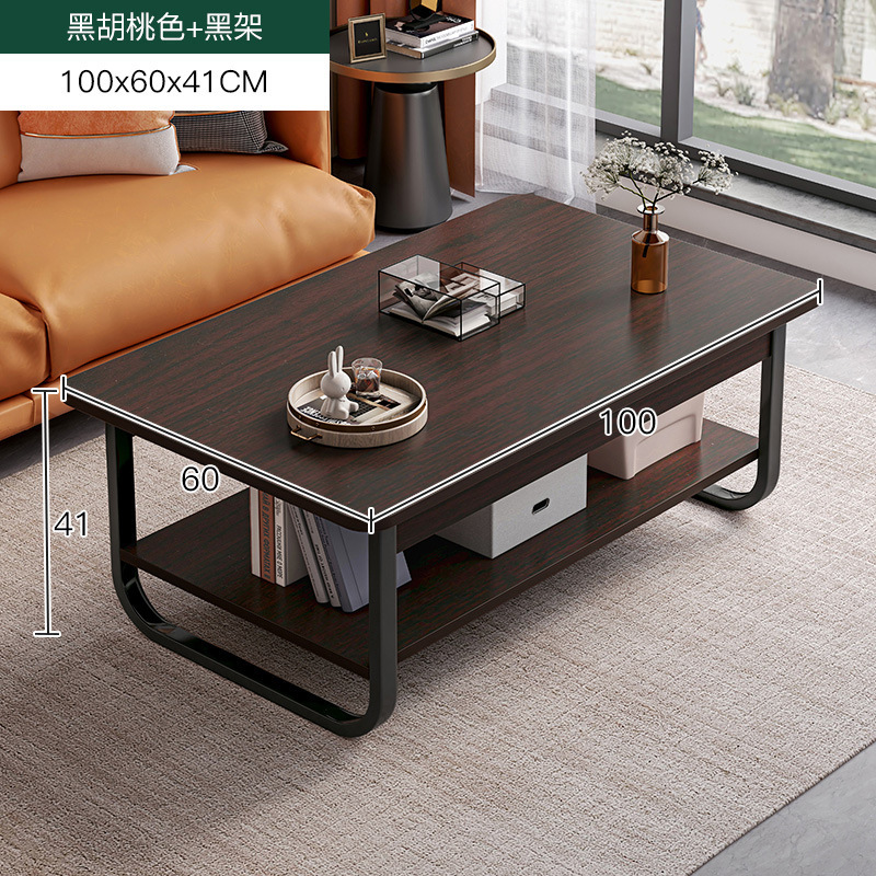 Mesa de café sala de estar hogar pequeño apartamento simple moderno creativo mesa de té de doble capa sofá lado mesa cuadrada simple mesa pequeña