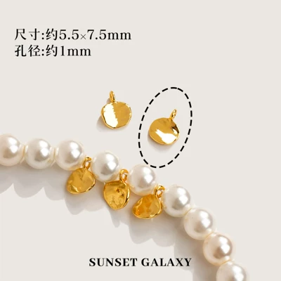 for handmade DIY jewelry and – Zərgərlik ara hissələri - 18k-goldsmooth-round-pendant-5-pieces