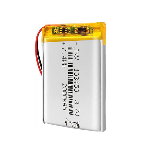 Polymer 103450 lithium battery 2000mAh 3.7v smart robot beauty instrument led light lithium battery