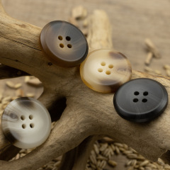 啞光導邊米白色咖啡色黑色西服外套樹脂紐扣羊絨大衣風衣裝飾扣子