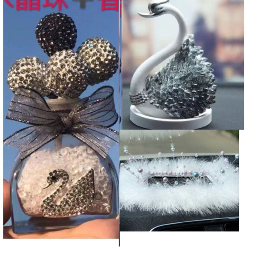 Artículo creativo de la chica del mar adornos de automóviles perfume encantador ángel perfume de automóvil perla base de diamante perfumado perdurable