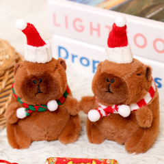 クリスマスの人形のカピバラのペンダントのキーホルダーの小さい装飾品のクロスボーダーのカピバラのぬいぐるみのぬいぐるみの卸売り