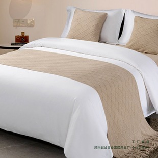 Bed Flag Bedside Towel B&B Luxury Hotel Bed Cover Home New Chinoiserie Model Room Pure Color Bed Towel