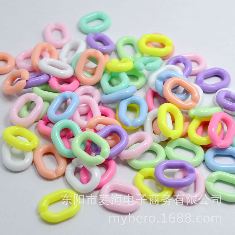 8049 Acrylic Chain Buckle 14*20 Chain DIY Handmade Jewelry Accessories Pendant Bag Chain Bracelet Keychain Pendant