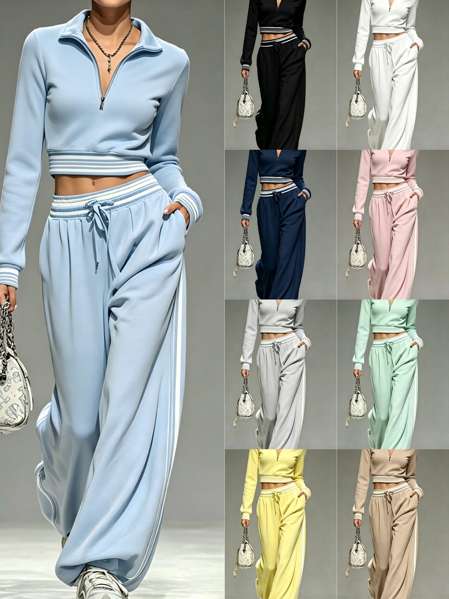 European and American cross-border independent websites: 2026 trendy women's autumn/winter collection – stylish and fashionable sporty casual sets