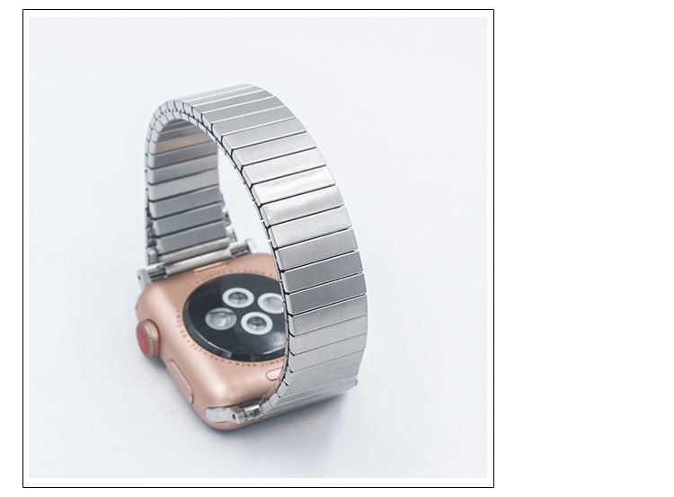 Suitable for Apple S10 strap, iWatch9se8 stainless steel small waist, metal elastic single-loop bracelet, 42mm, female undefined
