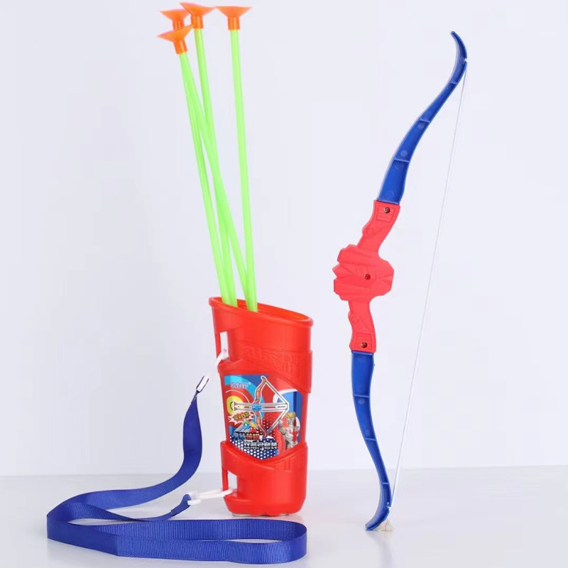 Shooting bow and arrow suit parent-child outdoor sports safety portable suction cup Children's Fun archery stall toys wholesale