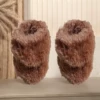 Brown long hairy wristband/2 sewing machine interface