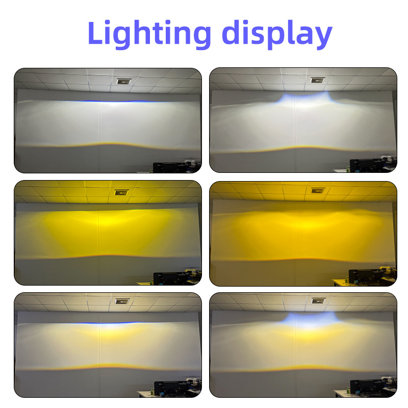 3 pulgadas nueva lámpara de niebla LED de automóvil doble lente tricolor lámpara de automóvil LED impermeable lámpara de niebla universal