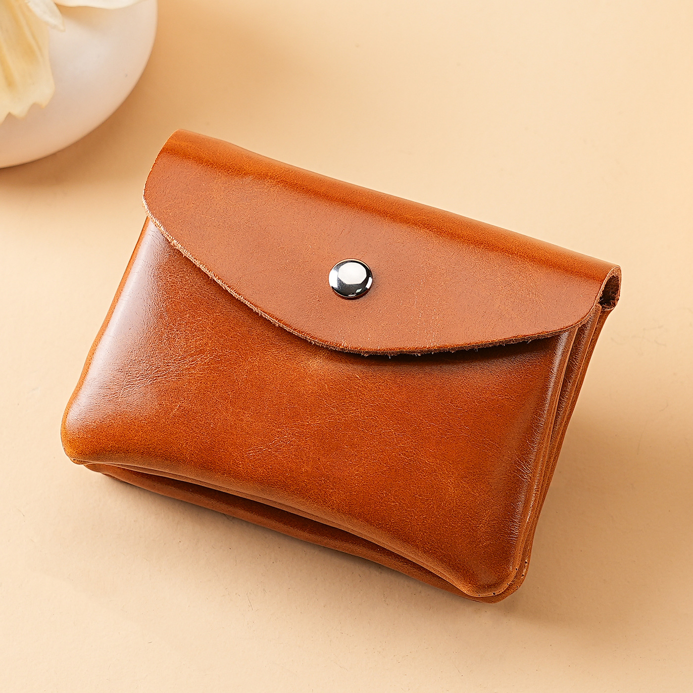 Monedero de cuero suave simple para mujeres, bolso de tarjetas multifuncional para mujeres, gran capacidad para colocar joyerías pequeñas, monedas, bolso de cuero suave
