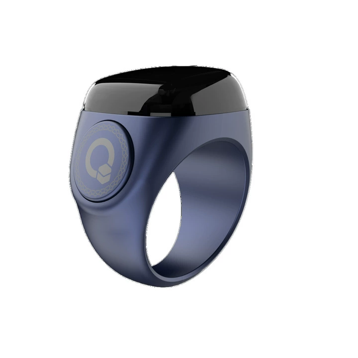 н01 # Сломанный код экрана, умное кольцо, Bluetooth-соединение, мобильное приложение, напоминание о будильнике, цифровой счетчик, синий, синий