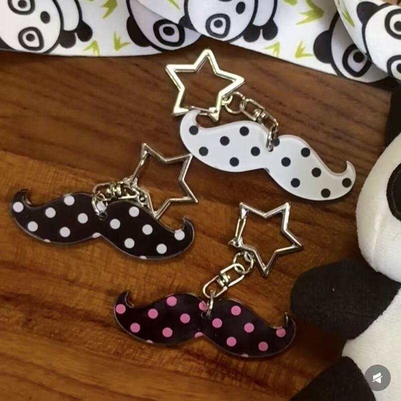 Beard Acrylic Keychain Cute Creative Pendant for Best Friends and Couples Cartoon Backpack Pendant Gift