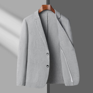 2025 New Spring and Summer Men's Suit Jacket Thin Light Color Light Luxury Small Suit Business Casual Single-West Cross-border